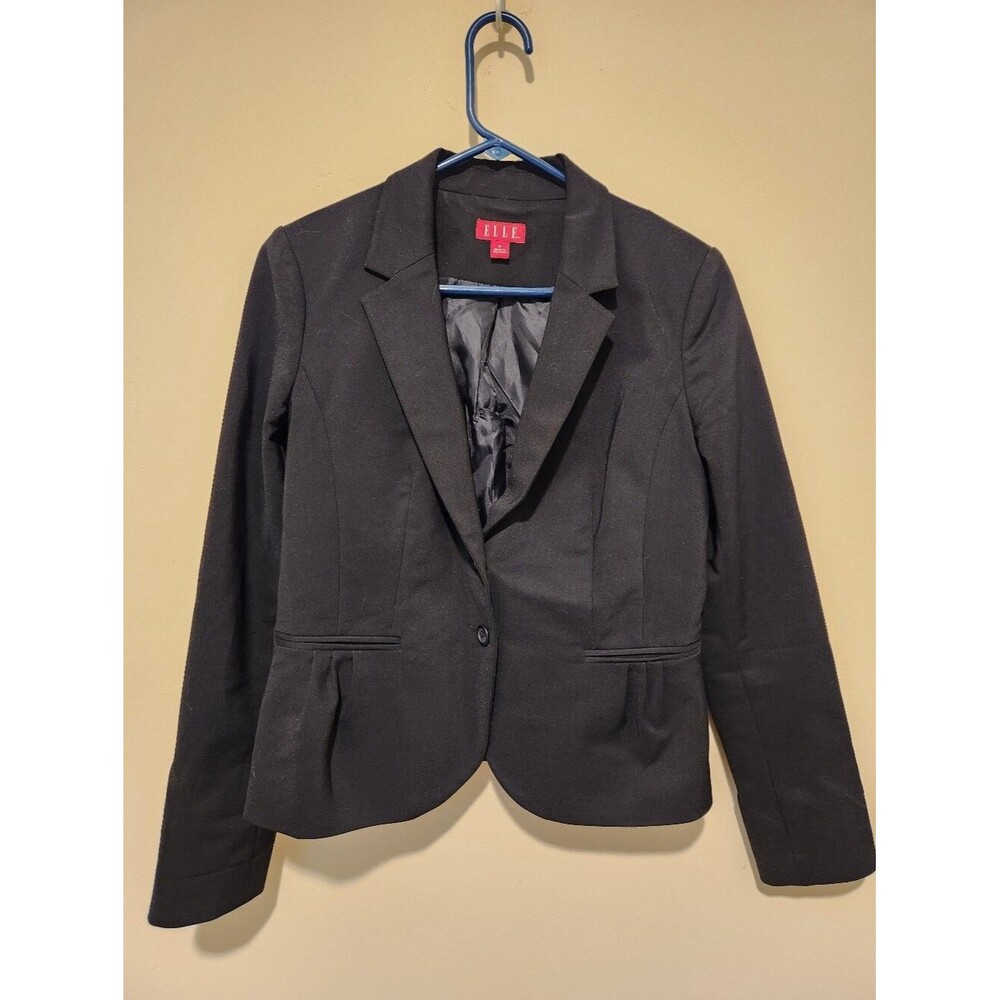 EUC Elle Black Peplum Blazer Size 8
